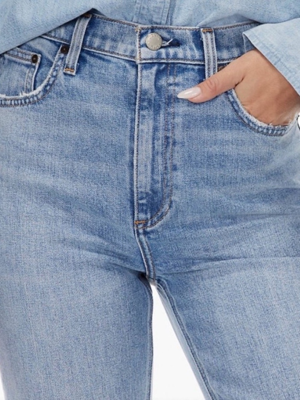 Aritzia DENIM FORUM The Twiggy High Rise Flare Jeans Size 24 - Picture 5 of 13